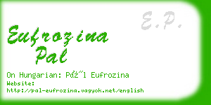 eufrozina pal business card